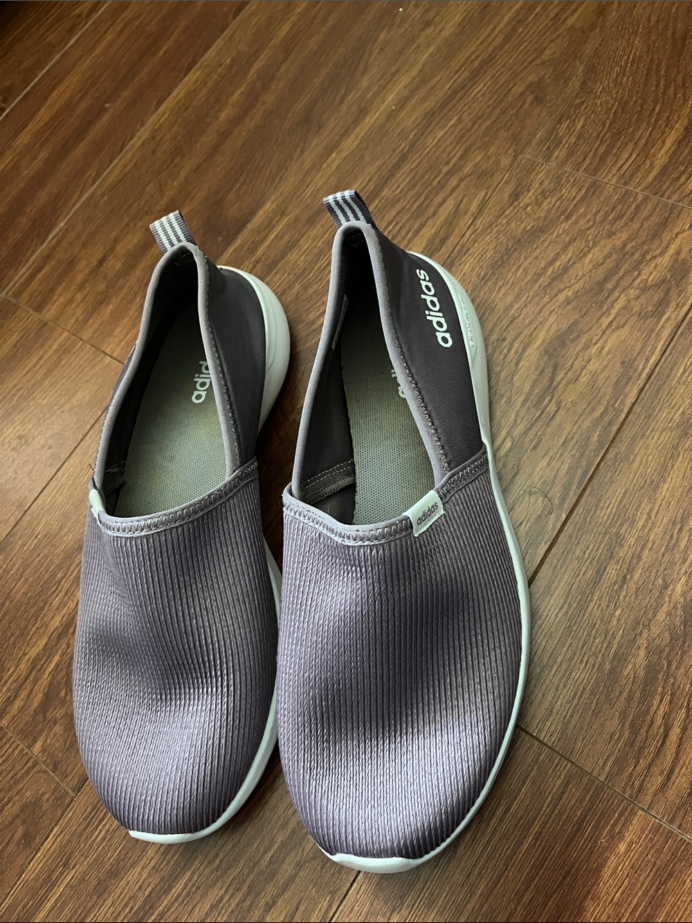 adidas Women's Slip-On Sneakers in Lavender Gray - Picture 2 of 2